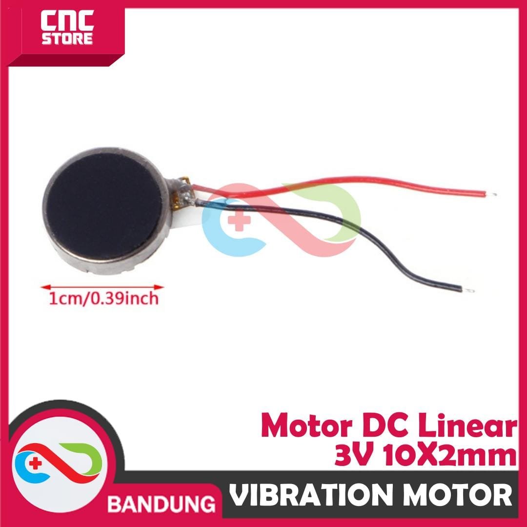 VIBRATION MOTOR 3V 10X2MM MICRO DC LINEAR VIBRATOR FLAT MOTOR GETAR