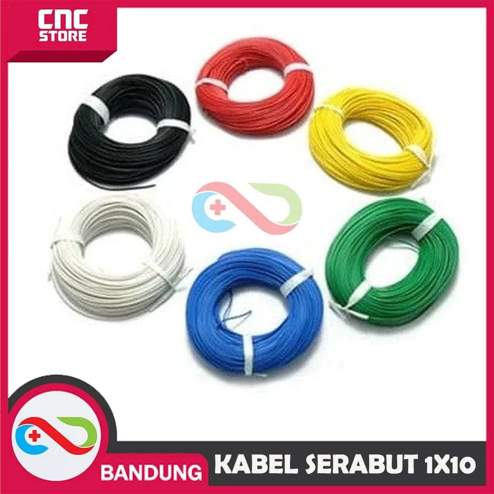 KABEL SERABUT 1X10 ( JUMLAH SERABUT 10 ) 1MM – MERAH