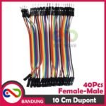 40PCS JUMPER CABLE KABEL 10CM MALE TO FEMALE DUPONT FOR BREADBOARD-A - Gambar 3
