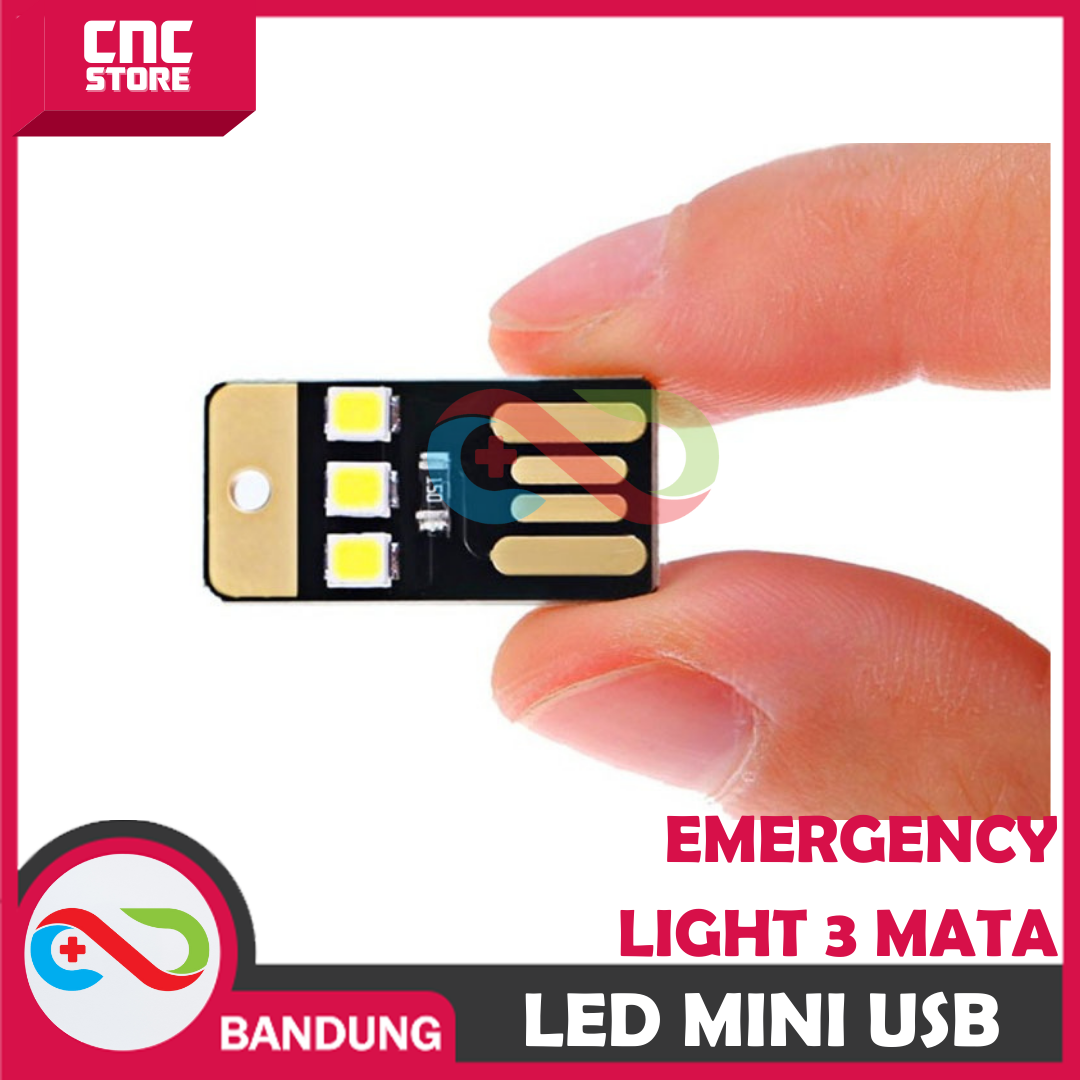LED Mini USB Lampu Malam 3 Mata – Lampu Keyboard / Lampu Emergency / Lampu Portable USB