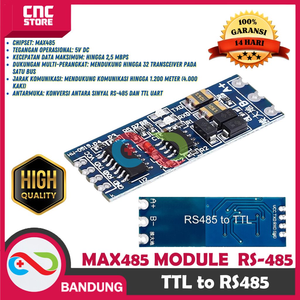 sg-11134201-7rcbw-m66ptf4lfihaa7.jpeg MAX485 TTL TO RS485 MODULE 485 TO SERIAL PORT UART LEVEL-A - Gambar 1