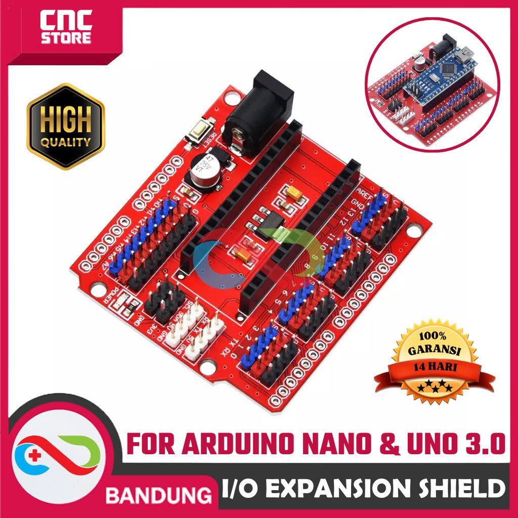sg-11134201-7rd4m-m7q3daks3uv7ad.jpeg I/O EXPANSION SHIELD EXTENSION BOARD FOR ARDUINO NANO dan UNO 3.0-a - Gambar 1