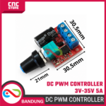VARIABLE PWM Motor Speed & LED Dimmer Controller DC 5A – Pengatur Kecepatan Motor & Kecerahan LED (3V–35V) - Gambar 2