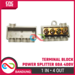 Terminal Block 1 In 4 Out 60A 400V – Blok Konektor Splitter Paralel Kabel High Power - Gambar 3