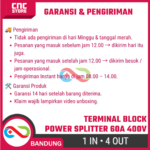 Terminal Block 1 In 4 Out 60A 400V – Blok Konektor Splitter Paralel Kabel High Power - Gambar 6