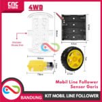 Kit Robot Arduino UNO Line Follower 4WD – Robot Mobil Sensor Garis - Gambar 5