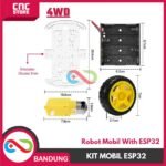 Kit Robot Mobil ESP32 WiFi Bluetooth 4WD – Robot Mobil Kontrol HP - Gambar 4