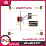Kit Robot Mobil ESP32 WiFi Bluetooth 4WD – Robot Mobil Kontrol HP - Gambar 5